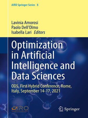 cover image of Optimization in Artificial Intelligence and Data Sciences
